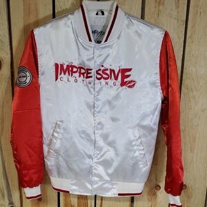 Womens Impressive Clothing Satin Varsity Jacket Size XS Active Casual